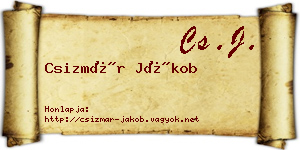Csizmár Jákob névjegykártya