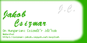 jakob csizmar business card